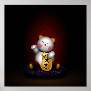 Poster Lucky Maneki Neko