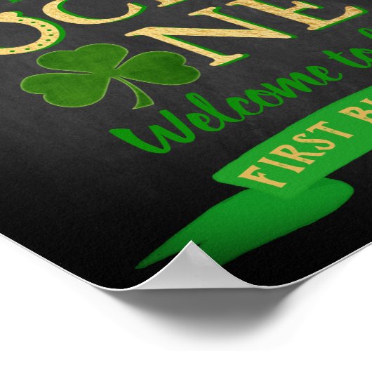 Poster Lucky One St. Patrick's Day 1er anniversaire Bienv (Coin)