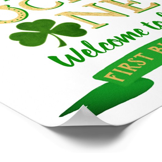 Poster Lucky One St. Patrick's Day 1st Birthday Welcome (Coin)