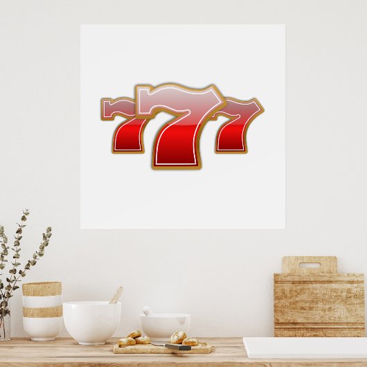 Poster Lucky Sevens - Slot Machine Jackpot (Cuisine)