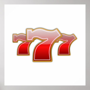 Poster Lucky Sevens - Slot Machine Jackpot