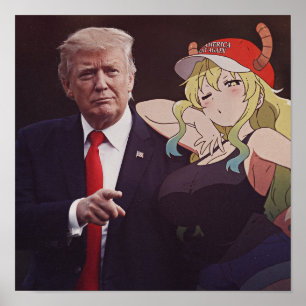 Poster Lucoa Quetzalcoatl feat Donald Trump