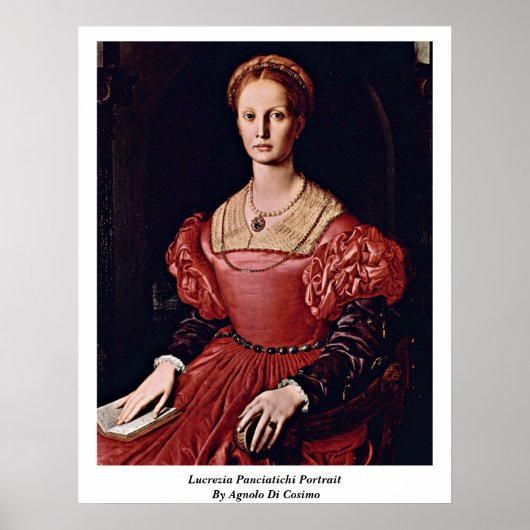 Poster Lucrezia Panciatichi Portrait Par Angelo Bronzino (Devant)