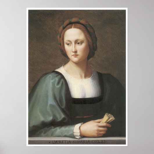 Poster Lucrezia Sommaria, c. 1530 Portrait d'une dame (Devant)