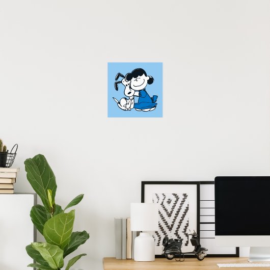 Poster Lucy Hugging Snoopy (Bureau à domicile)