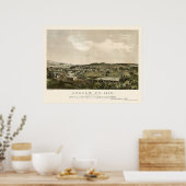 Poster Ludlow, VT Carte panoramique - 1859 (Cuisine)