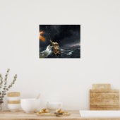 Poster Ludolf Backhuysen Christ dans la tempête sur la me (Cuisine)