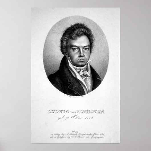 Poster Ludwig van Beethoven (Devant)