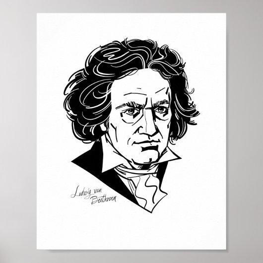 Poster Ludwig van Beethoven (Devant)