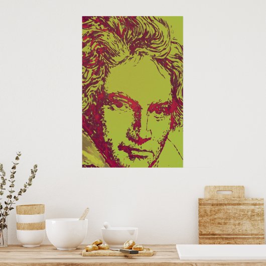 Poster Ludwig Van Beethoven Art numérique (Cuisine)