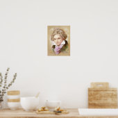 Poster Ludwig van Beethoven Portrait im Aquarell Style (Cuisine)