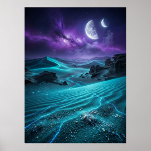 Poster Lueur Alien du désert de la Lune Jumelle