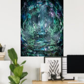 Poster Lueur de la caverne du trône de cristal (Bureau à domicile)