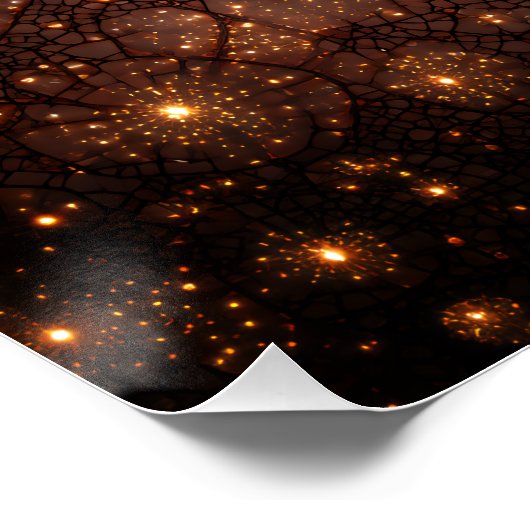 Poster Lueur du réseau cosmique de la nébuleuse fracturée (Coin)