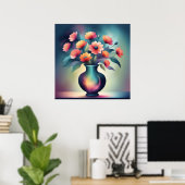 Poster Lueur florale rêvée (Bureau à domicile)