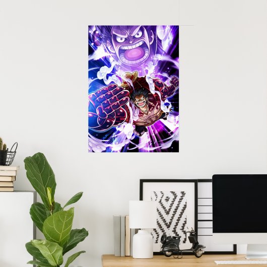 Poster Luffy Gear 4e (Bureau à domicile)
