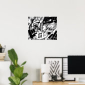 Poster Luffy Punches Dragon Céleste Une pièce (Bureau à domicile)