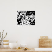 Poster Luffy Punches Dragon Céleste Une pièce (Cuisine)
