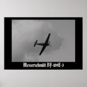 Poster Luftwaffe Bf-109 E-3 (Devant)