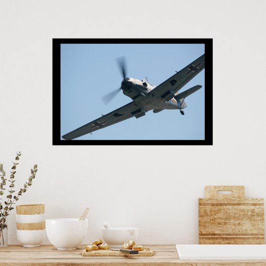 Poster Luftwaffe Messerschmitt Bf-109 (Cuisine)