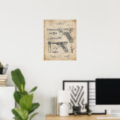 Poster Luger Pistol Parabellum Brevet (Bureau à domicile)