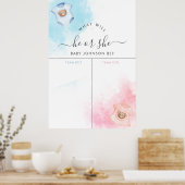 Poster Lui ou Elle Teddy Ours Vêtements Sexe Signal de ré (Cuisine)