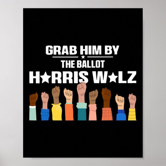 Poster Lui Par Le Ballot Kamala 2024 Funny Harris Électio (Devant)