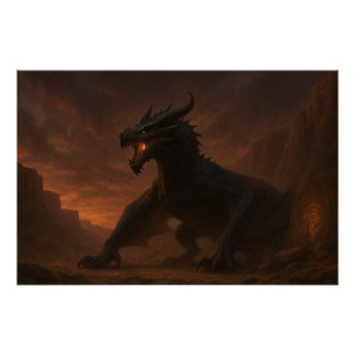 Poster Lui qui attend à Dusk - Mythique Dragon Sentinel P
