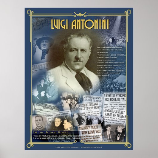 Poster Luigi Antonini (Devant)