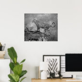 Poster/luipaarden in de ruimte poster (Thuiskantoor)