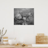 Poster/luipaarden in de ruimte poster (Keuken)