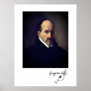 Poster Luis de Góngora (portrait/signature)