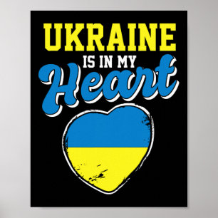 Poster L'Ukraine est dans mon cœur Fière voyageuse ukrain