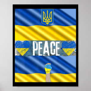 Poster L'Ukraine pour la paix se lève pour l'Ukraine Stop