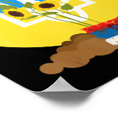 Poster L'Ukraine Soutient Les Graines De Tournesol Avec L (Coin)