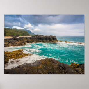 Poster Lumaha'i Beach, Kauai, Hawaii