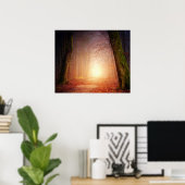 Poster Lumière à l'extrémité de la forêt (Bureau à domicile)