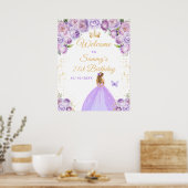 Poster Lumière Blonde Cheveux Princesse Anniversaire Bien (Cuisine)