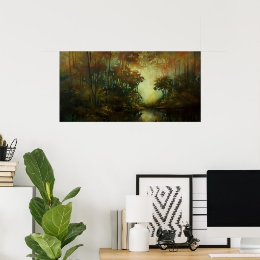 Poster Lumière bois (Bureau à domicile)