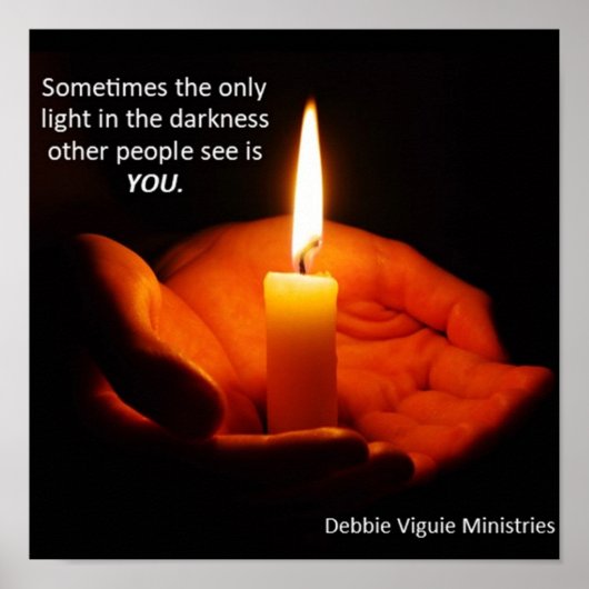 Poster Lumière dans l'obscurité Imprimer (Devant)