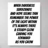 Poster Lumière Dans un mini poème inspiré (Devant)