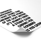 Poster Lumière Dans un mini poème inspiré (Coin)