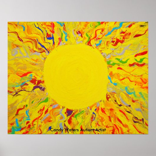 Poster "Lumière" de Candy Waters Artiste de l'autisme (Devant)