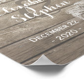 Poster Lumière de chaîne de pot de maçon en bois rustique (Coin)