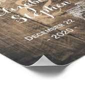 Poster Lumière de chaîne de pot de maçon en bois rustique (Coin)