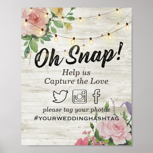 Poster Lumière de chaîne florale en bois Panneau de maria (Devant)