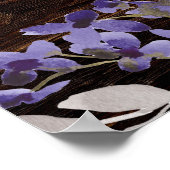 Poster Lumière de chaîne rustique Fleurs violettes Shower (Coin)