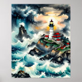 Poster Lumière de guidage - Scène du phare Serene (Devant)