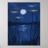 Poster Lumière de la lune sur l'eau calme (Devant)