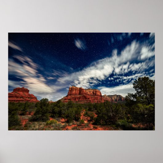 Poster Lumière de la lune sur Sedona, Arizona (Devant)